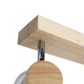 Luminea Vargas Rubberwood 4 Lamp Bar Spotlight