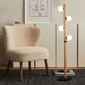 Luminea 142cm Carver 4 Light Floor Lamp