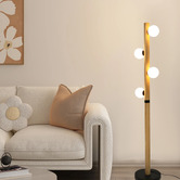 Luminea 142cm Carver 4 Light Floor Lamp
