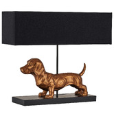 Luminea 52cm Dachshund Resin Table Lamp