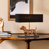 Luminea 52cm Dachshund Resin Table Lamp