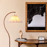Luminea Meadows Iron &amp; Linen Floor Lamp