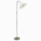 Luminea 160cm Fabian Silver Floor Lamp