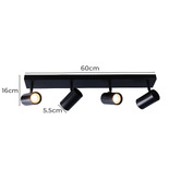 Luminea Hansen 4 Light Iron &amp; Aluminium Bar Spotlight