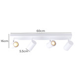 Luminea Hansen 4 Light Iron &amp; Aluminium Bar Spotlight