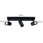 Luminea Hansen Aluminium 3-Light Bar Spotlight