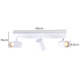 Luminea Hansen Aluminium 3-Light Bar Spotlight