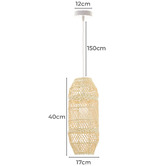 Luminea Darcey Rattan Pendant Light