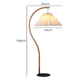 Luminea Meadows Iron &amp; Linen Floor Lamp