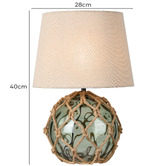 Luminea Lucero Rope &amp; Glass Table Lamp
