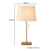 Luminea Rohan Iron &amp; Fabric Table Lamp