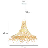 Luminea Harriet Bamboo &amp; Rattan Pendant Light