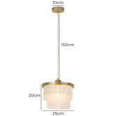 Luminea Richards 25cm Iron &amp; Glass Pendant Light