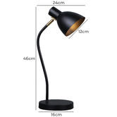 Luminea 46cm Jacques Iron Touch Table Lamp