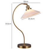 Luminea 52cm Herbie Glass Table Lamp