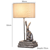Luminea Rabbit Resin Antique Brass Table Lamp
