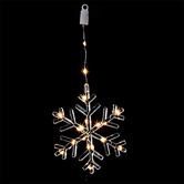 Luminea Ciara V-Shape LED Curtain Lights with Snowflakes