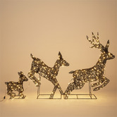 Luminea 3 Piece Shaina Reindeer LED Christmas Decoration Set