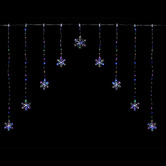 Luminea Ciara V-Shape LED Curtain Lights with Snowflakes