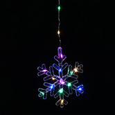 Luminea Ciara V-Shape LED Curtain Lights with Snowflakes