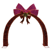 Luminea Zayna LED Tinsel Twin-Bow Garden Arch Christmas Decoration