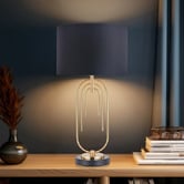 Luminea Jenson Iron Art Deco Table Lamps