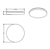 Luminea Kersey Iron LED Flush Mount Ceiling Light