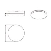 Luminea Kersey Iron LED Flush Mount Ceiling Light