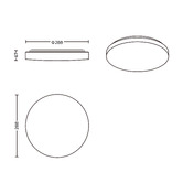Luminea Kersey Iron LED Flush Mount Ceiling Light