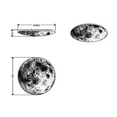 Luminea Nereus Moon LED Flush Mount Ceiling Light