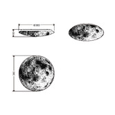 Luminea Nereus Moon LED Flush Mount Ceiling Light