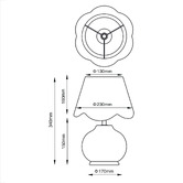 Luminea Mihana Ceramic &amp; Linen Table Lamp