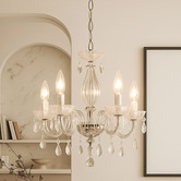 Luminea Toulouse Acrylic 5 Lamp Chandelier