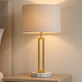 Luminea Croix Marble &amp; Metal Table Lamp