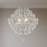 Luminea Georgia Metal &amp; Crystal 3 Light Chandelier