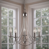 Luminea Montmartre Antique Brass 5 Light Chandelier
