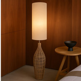 Luminea Harrell Hemp &amp; Linen Floor Lamp
