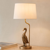 Luminea Leia Resin Antique Brass Bird Table Lamp