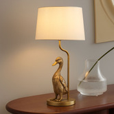 Luminea Leia Resin Antique Brass Bird Table Lamp
