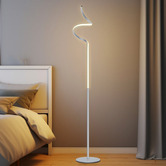 Luminea Joane Black &amp; Chrome Iron Floor Lamp