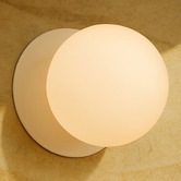 Luminea Lassie Opal Frosted Glass Warm White LED Outdoor Wall Light