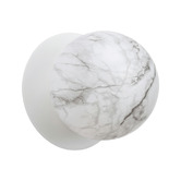 Luminea Lassie Marble Opal Glass Warm White LED Outdoor Wall Light