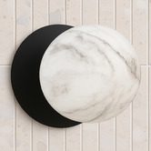Luminea Lassie Marble Opal Glass Cool White LED Outdoor Wall Light