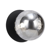 Luminea Lassie Molten Ripple Glass Cool White LED Outdoor Wall Light