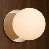 Luminea Lassie Opal Frosted Glass Warm White LED Outdoor Wall Light