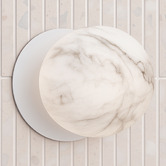 Luminea Lassie Marble Opal Glass Cool White LED Outdoor Wall Light