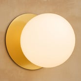 Luminea Lassie Opal Frosted Glass Warm White LED Outdoor Wall Light