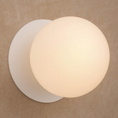 Luminea Lassie Opal Frosted Glass Warm White LED Outdoor Wall Light