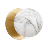 Luminea Lassie Marble Opal Glass Warm White LED Outdoor Wall Light