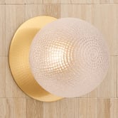 Luminea Lassie Diamond Cut Glass Warm White LED Outdoor Wall Light